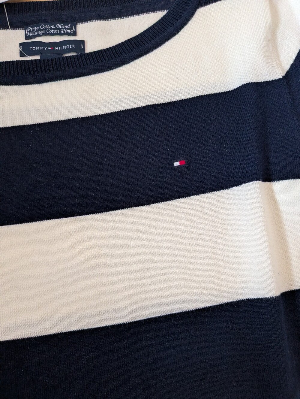 Tommy Hilfiger Pima Cotton Blend Sweater - Picture 2 of 4